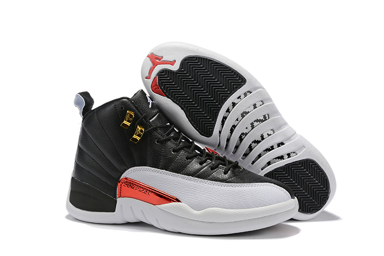 2019 New Air Jordan 12 Retro Black White Red Shoes - Click Image to Close